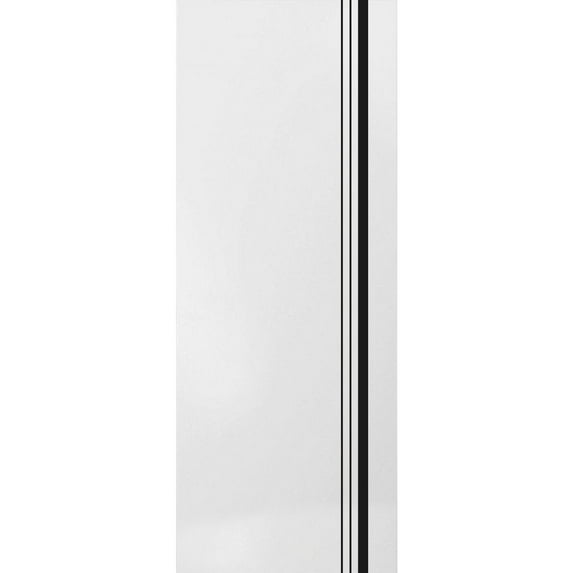 Slab Barn Door Panel 36 x 84 inches | Planum 0011 White Silk with Frosted Glass | Sturdy Finished Interior Doors | Pocket Closet Sliding