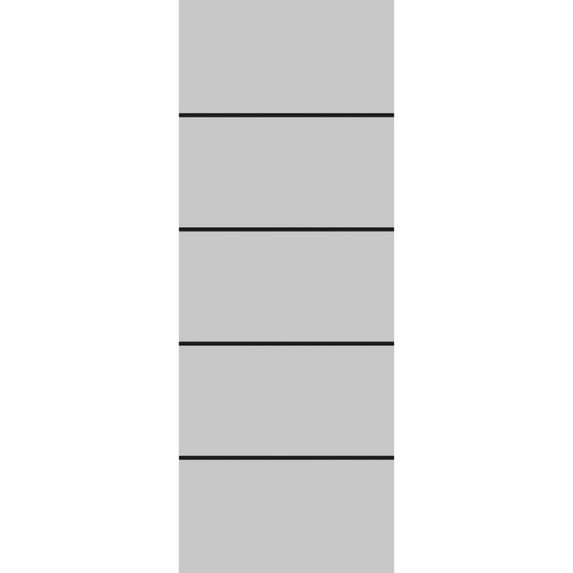 Slab Barn Door Panel 36 x 84 inches | Planum 0015 Grey Matte with Frosted Glass | Sturdy Finished Interior Doors | Pocket Closet Sliding