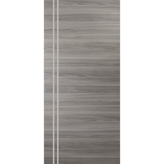 Slab Barn Door Panel 36 x 84 inches | Planum 0310 Ginger Ash with Frosted Glass | Sturdy Finished Interior Doors | Pocket Closet Sliding