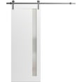 thumbnail image 1 of Slab Barn Door Panel 36 x 84 inches | Quadro 4111 Matte Black | Sturdy Finished Interior Doors | Pocket Closet Sliding, 1 of 6