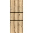thumbnail image 1 of Slab Barn Door Panel 36 x 96 inches | Planum 0014 Oak with Frosted Glass | Sturdy Finished Interior Doors | Pocket Closet Sliding, 1 of 6