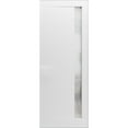 thumbnail image 1 of Slab Barn Door Panel 36 x 96 inches | Planum 0660 Painted White with Frosted Glass | Sturdy Finished Interior Doors | Pocket Closet Sliding, 1 of 5
