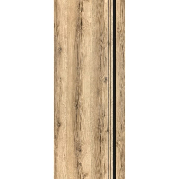 Slab Barn Door Panel 42 x 84 inches | Planum 0011 Oak with Frosted Glass | Sturdy Finished Interior Doors | Pocket Closet Sliding