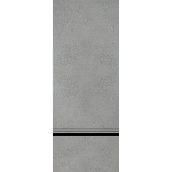 Slab Barn Door Panel 42 x 84 inches | Planum 0012 Concrete with Frosted Glass | Sturdy Finished Interior Doors | Pocket Closet Sliding