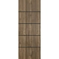 thumbnail image 1 of Slab Barn Door Panel 42 x 84 inches | Planum 0015 Walnut with Frosted Glass | Sturdy Finished Interior Doors | Pocket Closet Sliding, 1 of 5