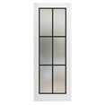 thumbnail image 1 of Slab Barn Door Panel 42 x 84 inches | Planum 2122 White Silk Frosted Glass | Sturdy Finished Interior Doors | Pocket Closet Sliding, 1 of 6