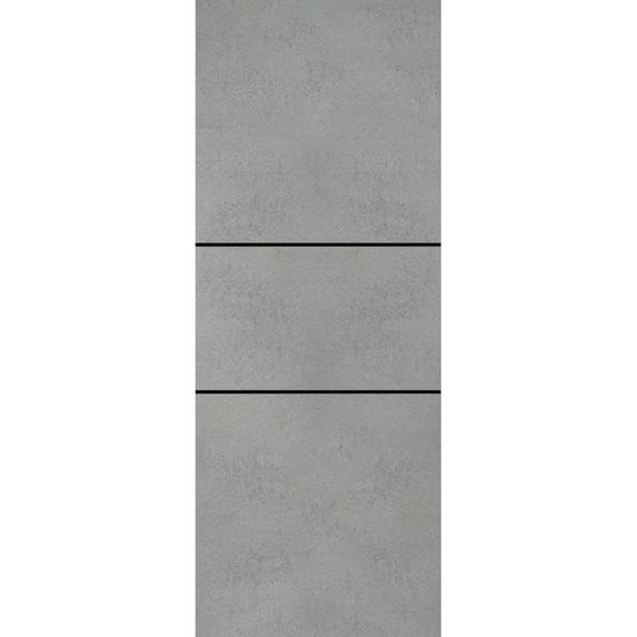 Slab Barn Door Panel 42 x 96 inches | Planum 0014 Concrete with Frosted Glass | Sturdy Finished Interior Doors | Pocket Closet Sliding