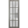 thumbnail image 1 of Slab Barn Door Panel Frosted Glass 12 Lites 24 x 80 inches, 1 of 6