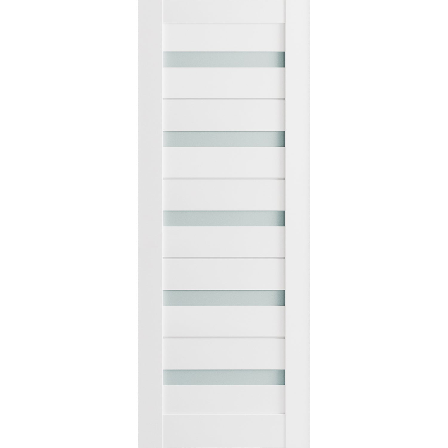 4445 Slab Barn Door Panel Frosted Glass 30 x 80 inches | Quadro 4445 White ...