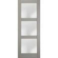 thumbnail image 1 of Slab Barn Door Panel Frosted Glass 42 x 96 inches | Lucia 2552 Grey Ash | Sturdy Finished Doors | Pocket Closet Sliding, 1 of 6