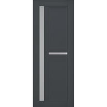 Slab Barn Door Panel Frosted Glass | Veregio 7288 Antracite | Sturdy Finished Doors | Pocket Closet Sliding-36" x 84"