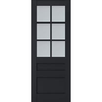 Slab Barn Door Panel Frosted Glass | Veregio 7339 Antracite | Sturdy Finished Doors | Pocket Closet Sliding-36" x 84"