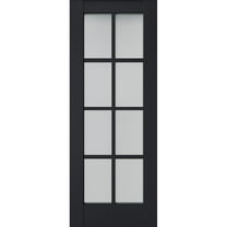 Slab Barn Door Panel Frosted Glass | Veregio 7412 Antracite | Sturdy Finished Doors | Pocket Closet Sliding-36" x 84"