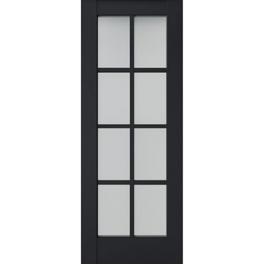 Slab Barn Door Panel Frosted Glass | Veregio 7412 Antracite | Sturdy Finished Doors | Pocket Closet Sliding-36" x 84"