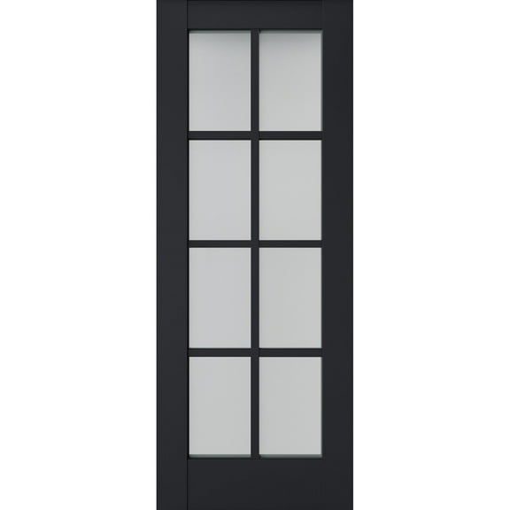 Slab Barn Door Panel Frosted Glass | Veregio 7412 Antracite | Sturdy Finished Doors | Pocket Closet Sliding-36" x 84"