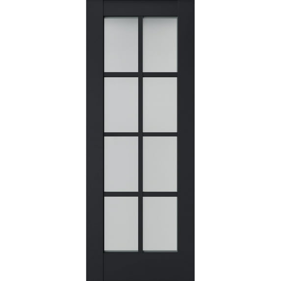 Slab Barn Door Panel Frosted Glass | Veregio 7412 Antracite | Sturdy Finished Doors | Pocket Closet Sliding-42" x 96"