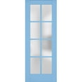 thumbnail image 1 of Slab Barn Door Panel Frosted Glass | Veregio 7412 Aquamarine | Sturdy Finished Doors | Pocket Closet Sliding-42" x 80", 1 of 5