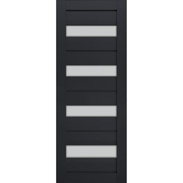 Slab Barn Door Panel Frosted Glass | Veregio 7455 Antracite | Sturdy Finished Doors | Pocket Closet Sliding-36" x 84"
