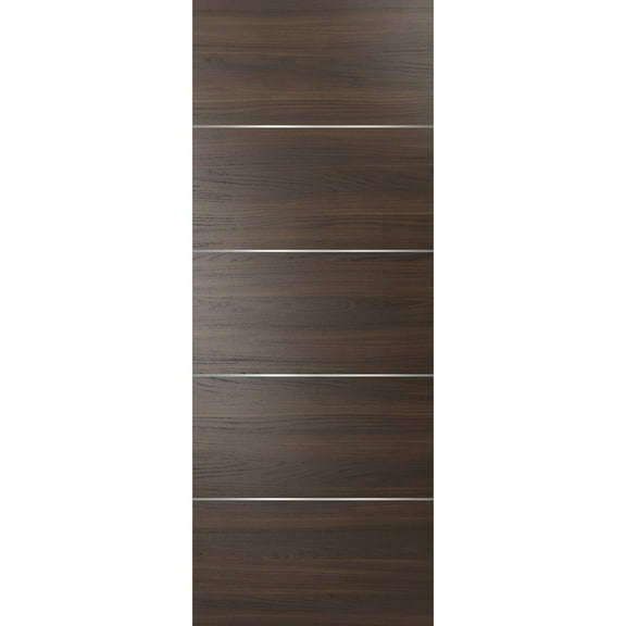 Slab Barn Door Panel | Planum 0020 Chocolate Ash | Sturdy Finished Doors | Pocket Closet Sliding-36" x 84"