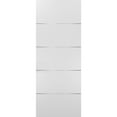 thumbnail image 1 of Slab Barn Door Panel | Planum 0020 White Silk | Sturdy Finished Flush Modern Doors | Pocket Closet Sliding-24" x 80", 1 of 5