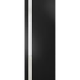 thumbnail image 1 of Slab Barn Door Panel | Planum 0040 Matte Black with White Glass | Sturdy Finished Doors | Pocket Closet Sliding-36" x 84", 1 of 5
