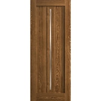 Slab Door Panel 18 x 80 inches | Ego 5014 Cognac Oak | Wood Veneer Doors | Pocket Closet Sliding Barn
