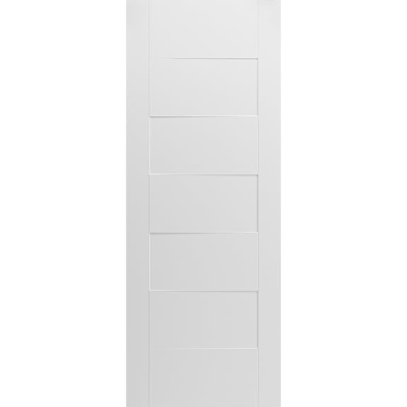 Slab Door Panel 18 x 80 inches / Mela 0755 Painted White / Modern Finished Doors / Pocket Closet Sliding Barn