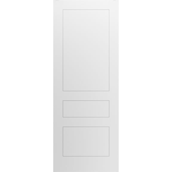 Slab Door Panel 18 x 84 inches / Mela 0733 Painted White / Modern Finished Doors / Pocket Closet Sliding Barn