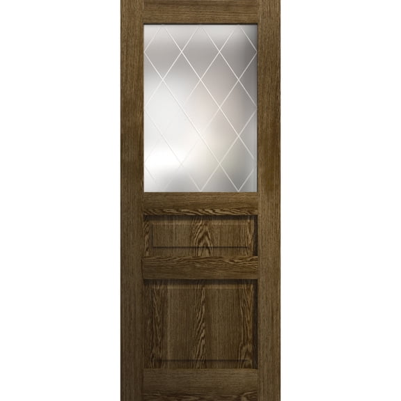 Slab Door Panel 24 x 80 inches | Ego 5011 Marble Oak | Wood Veneer Doors | Pocket Closet Sliding Barn