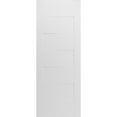 thumbnail image 1 of Slab Door Panel 24 x 80 inches / Mela 0755 Painted White / Modern Finished Doors / Pocket Closet Sliding Barn, 1 of 4