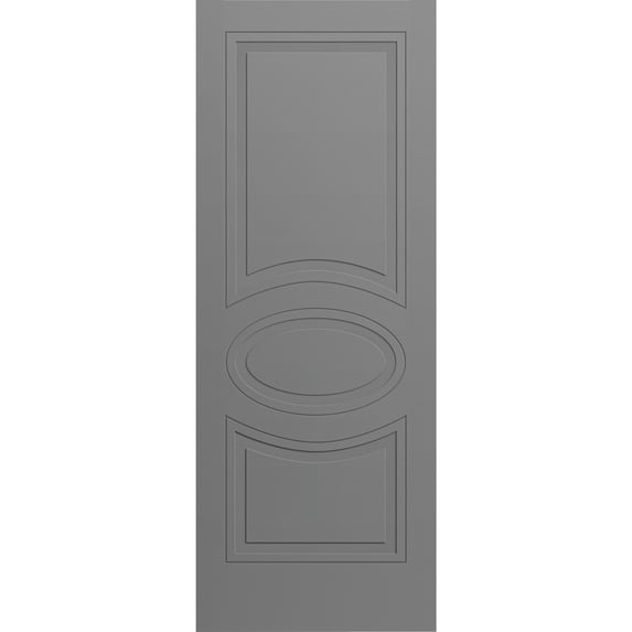 Slab Door Panel 24 x 80 inches / Mela 7001 Painted Grey / Modern Finished Doors / Pocket Closet Sliding Barn