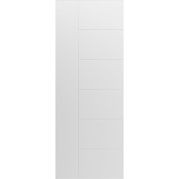 Slab Door Panel 28 x 80 inches / Mela 0716 Painted White / Modern Finished Doors / Pocket Closet Sliding Barn