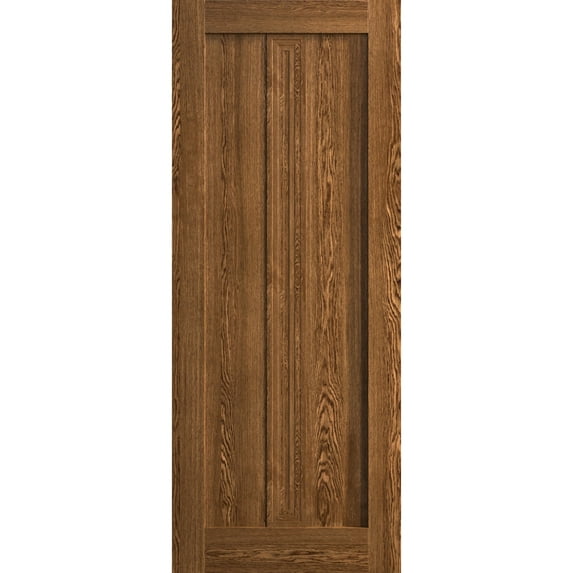 Slab Door Panel 32 x 96 inches | Ego 5006 Cognac Oak | Wood Veneer Doors | Pocket Closet Sliding Barn