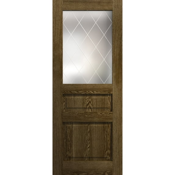 Slab Door Panel 36 x 80 inches | Ego 5011 Marble Oak | Wood Veneer Doors | Pocket Closet Sliding Barn
