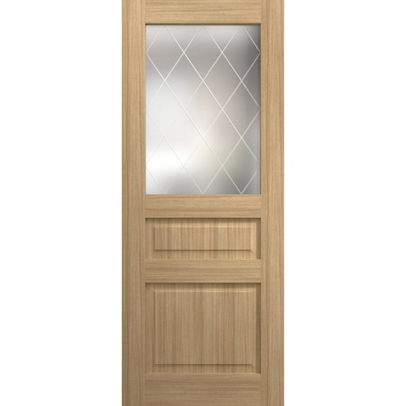 Slab Door Panel 36 x 84 inches | Ego 5011 Natural Oak | Wood Veneer Doors | Pocket Closet Sliding Barn