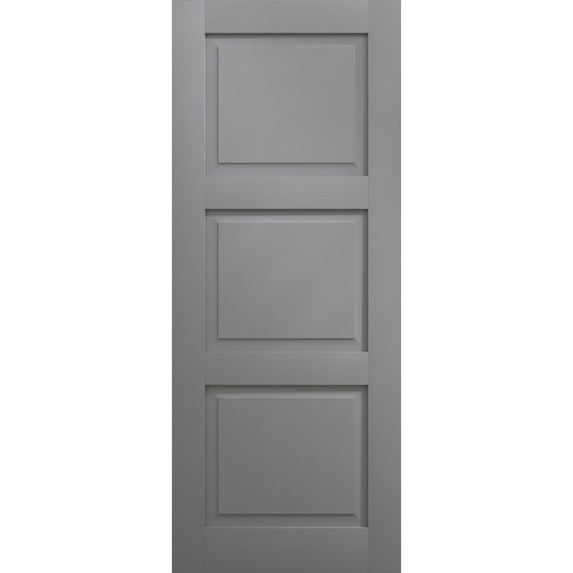 Slab Door Panel 42 x 84 inches | Ego 5010 Painted Grey Oak | Wood Veneer Doors | Pocket Closet Sliding Barn