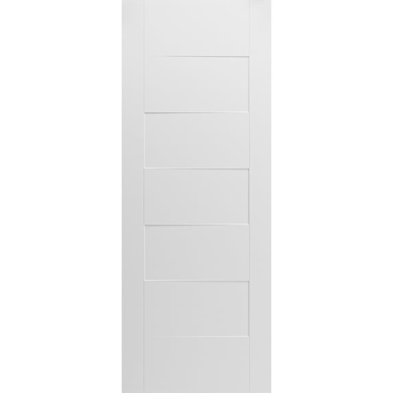 Slab Door Panel 42 x 96 inches / Mela 0755 Painted White / Modern Finished Doors / Pocket Closet Sliding Barn