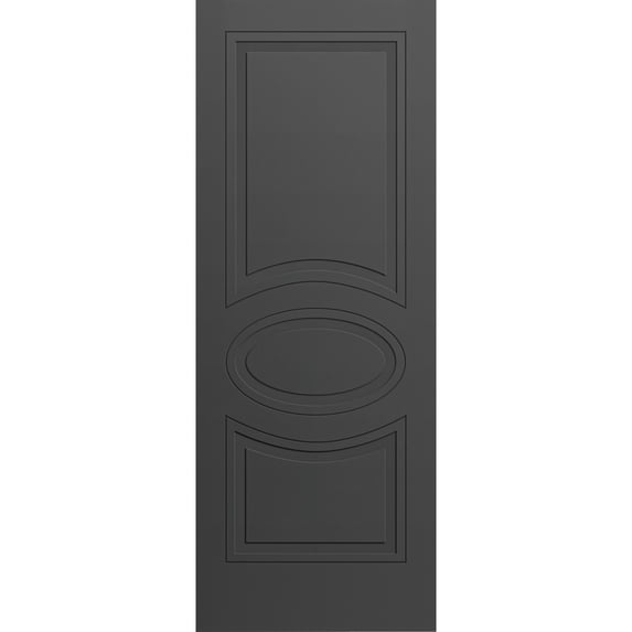 Slab Door Panel 42 x 96 inches / Mela 7001 Painted Black / Modern Finished Doors / Pocket Closet Sliding Barn