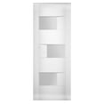 thumbnail image 1 of Slab Door Panel Opaque Glass 24 x 84 inches / Sete 6933 White Silk / Modern Finished Doors / Pocket Closet Sliding Barn, 1 of 6