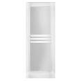 thumbnail image 1 of Slab Door Panel Opaque Glass 4 Lites 30 x 84 inches / Mela 7222 White Silk / Modern Finished Doors / Pocket Closet Sliding Barn, 1 of 3