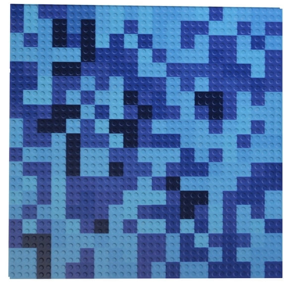 Slab Dream Lab 12"X12" Slab Lite Baseplate for All Major Building Bricks and Blocks (Dark Blue Mosaic, Single)