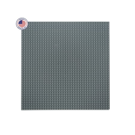 Slab Dream Lab 12"X12" Slab Lite Baseplate for All Major Building Bricks and Blocks (Gray)