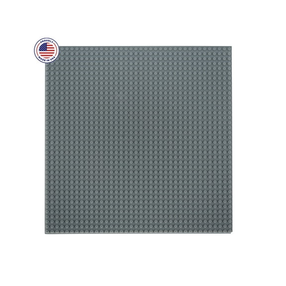 Slab Dream Lab 12"X12" Slab Lite Baseplate for All Major Building Bricks and Blocks (Gray)