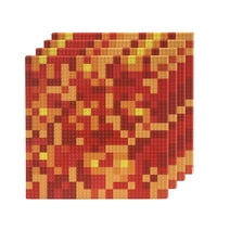 Slab Dream Lab 12"X12" Slab Lite Baseplate for All Major Building Bricks and Blocks (Red Mosaic, 4-Pack)