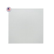 Slab Dream Lab 12"X12" Slab Lite Baseplate for All Major Building Bricks and Blocks (White)