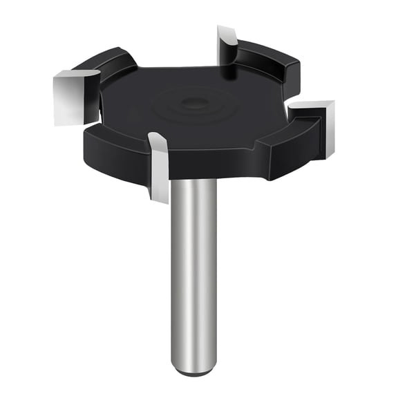 Slab Flattening Router Bit, 1/4 in shank, 4 wings, 1-1/2 in cutter ...