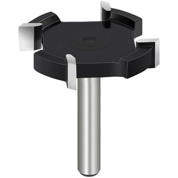 Slab Flattening Router Bits 1/4 Inch Shank, CNC Spoilboard Surfacing Router Bit 4 Carbide, Surface Planing Router Bit Woodworking Tool 1-1/2 Inch Diameter
