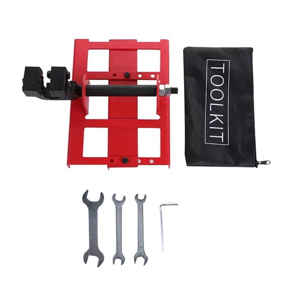 Slab Milling Guide Attachment for Chainsaw Users, Metal Clamp-On Cutting Guide with Positioning Holes, Storage Bag and Wrench Set for Workshop Use