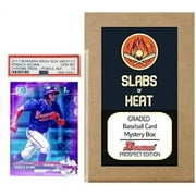 Slabs of Heat - Graded Baseball Card Mystery Box: Prospect Edition │ONE PSA/BGS Graded 10, 9.5 or 9 Card │Potential & Numbered Refractors│Ideal Gift for Collectors & Baseball Fans