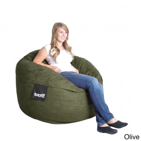 Slacker Sack Round Microfiber and Foam Bean Bag (4' round) Olive Green
